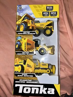 Tonka - Metal Movers 3 Pack - Mighty Dump Truck Front Loader & Bulldozer • $34.25