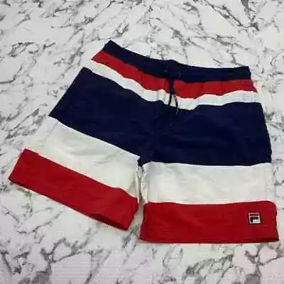 Men’s Fila Navy White Red Fashion Casual Short • $49