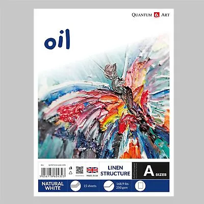 £9.99 • Buy Oil Linen Surface Pad Drawing Artist Paper - GUMMED - 250gsm