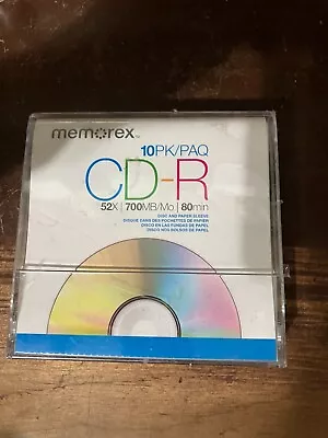Memorex CD-R 10 Pack 52X 700MB 80 Minute • $7