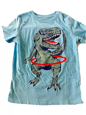 Cat & Jack Boys T-Shirt Blue Dinosaur Short Sleeve Size 8-10 • $5.99