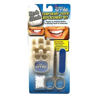 Instant Smile Triple Shade Tooth Kit Realistic Temporary Tooth Replacement • $12.95