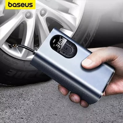 Baseus Digital Car Tyre Inflator Pump 12V Mini Portable Auto Air Compressor Bike • $50.39