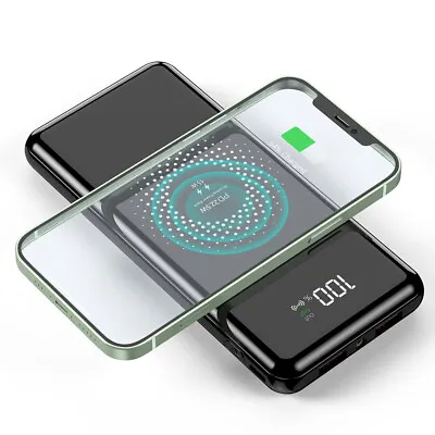 Qi Wireless Power Bank 900000mAh Backup Fast Portable Charger External Battery • $16.95