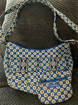 Vera Bradley Libby Crossbody Bag With Coin Purse In Riviera Blue Retired • $24.99