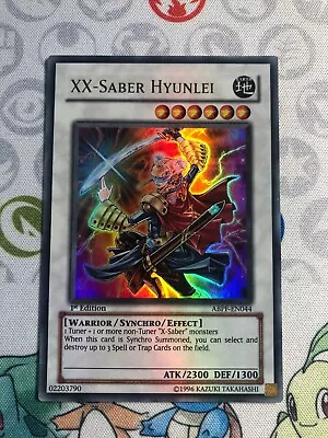 XX-Saber Hyunlei ABPF-EN044 Ultra Rare 1st Edition Yugioh Card • $24.66