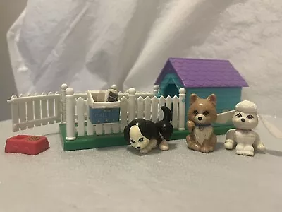 Vintage Kenner 1992 Littlest Pet Shop Puppy Pals With Playhouse. Complete Set. • $15