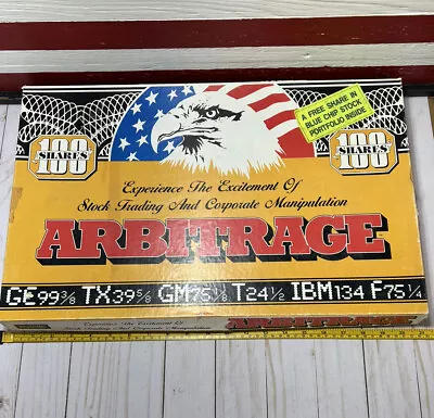 ARBITRAGE Vintage 1986 Jacoby N.Y. Board Game Stock Trading Wall Street Sealed • $58.85
