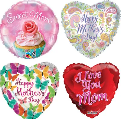 Happy Mother's Day 18  Sweet Mom Butterflies Hearts Foil Mylar Balloons   D • $2.95