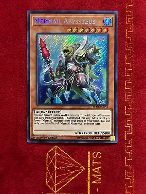 YuGiOh X1 Mermail Abyssteus BLLR-EN051 Secret Near Mint 1st Edition • $2.99