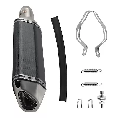 38-51mm Slip Exhaust Muffler Pipe W/ DB Killer Silence Carbon Fiber Motorcycle • $33.90