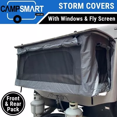 Waterproof Storm Covers & Windows For Jayco Expanda Front & Rear Bed End Flies • $419
