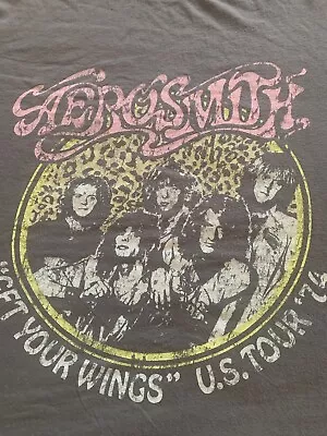 Aerosmith Get Your Wings US 74 Tour Vintage T Shirt XL • $10