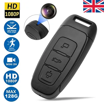 Mini Keychain Camera 1080P Car Key Video Recorder Motion Detection Nanny Cam UK • £29.79