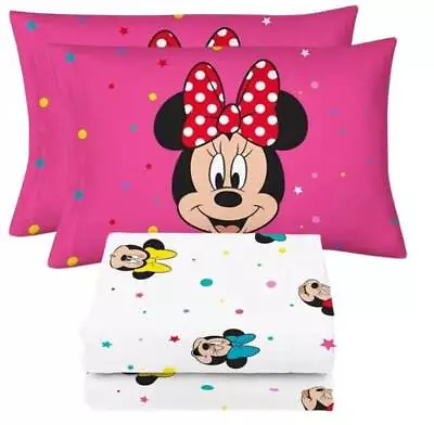 Disney Minnie Mouse Kids Microfiber Sheet Set-AB0CLM7ZM6W5 AB0CLM7WXQH7 • $46.95