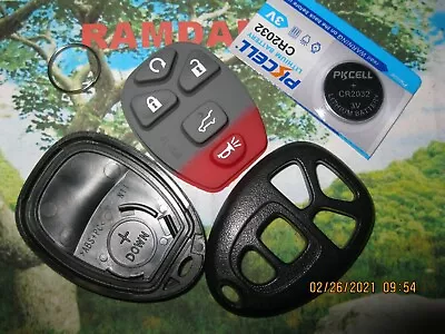 1 Used OEM GM 25839476 Remote Key Fob Case New Pad & Battery 22951509 15913415  • $11.95