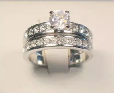 CLEARANCE! 2.00 Ct LC Moissanite Engagement Ring Wedding Set Stainless Steel • $34.95