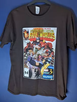 Marvel Vs Capcom 3 Large Mens Shirt Brown • £15