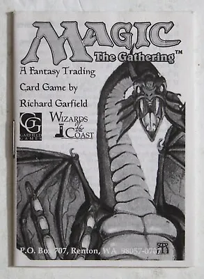 Revised Deck Rulebook 1993 Magic The Gathering Wizards Of The Coast • $12.99