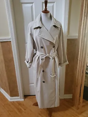 H&M Classic Double-breasted Lined Belted Ivory Trench Coat M • $15