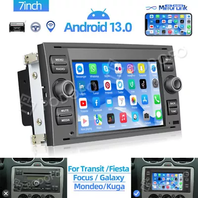 For Ford Transit Mk7 Kuga Focus Fiesta Android 13 Car Stereo Radio GPS Head Unit • £109.99