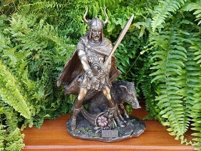 £164.20 • Buy Freyr Statue God Figurine Norse Wood Viking Odin Finish Bronze Asatru Resin Gods