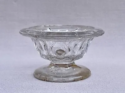 Early Antique EAPG Flint Glass Master Salt - 'Lyre' Pattern - As Is • $12.99