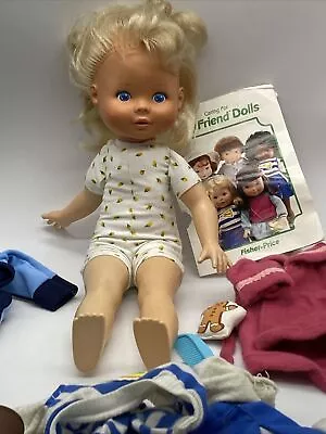 Vintage 1984 Fisher Price My Friend Doll Mandy And Clothes • $25