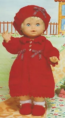 2098 DK Doll Premature Baby Girl 12-20  Tall Outdoors Outfit  Knitting Pattern • £3.49