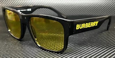 BURBERRY BE4358 300185 Black Yellow Men's 57 Mm Sunglasses • $149.85