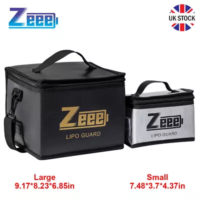 2PCS Zeee Lipo Battery Safe Guard Fireproof Explosionproof Bag Charge & Storage • £18.99