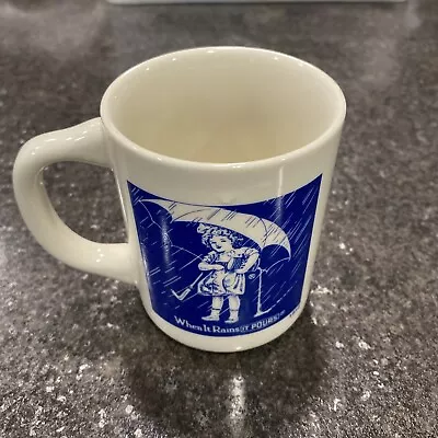 Morton Salt Umbrella Girl 1914 Ceramic Coffee Mug When It Rains It Pours Vintage • $7