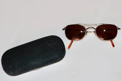 MATSUDA Vintage Metal Frame Glasses With Sunglass Clip Case • $74.99