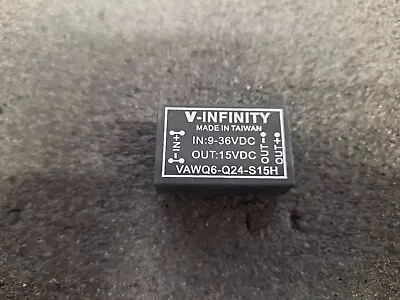 $14.95 • Buy 1pce V-infinity CUI Inc. VAWQ6-Q24-S15H ISOLATED 15V DC/DC CONVERTER 9-36V INPUT
