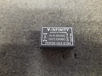 1pce V-infinity CUI Inc. VAWQ6-Q24-S15H ISOLATED 15V DC/DC CONVERTER 9-36V INPUT • $12.37