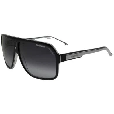 $94.99 • Buy Carrera 27 XSZ 9O Black White Frame Grey Lens Mens Racing Retro Sunglasses