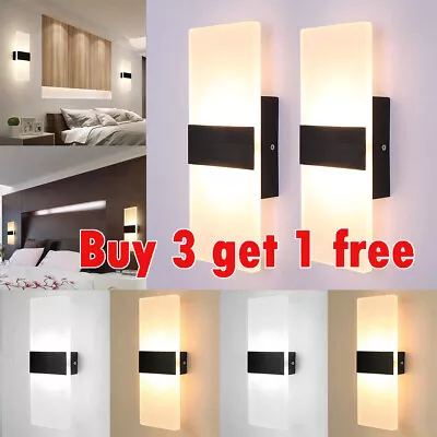 Modern LED Wall Lighting Up Down Cube Bedroom Sconce Lamp Fixture Indoor • $9.99