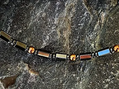 Men's Womens Black N Copper Magnetic Hematite Necklace Bracelet Anklet Strongest • $36.99