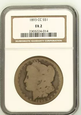 1893-CC Morgan Dollar $1  NGC FA 2  FAIR 2 • $375