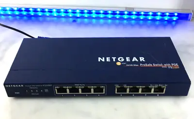 NETGEAR ProSAFE 8-port 10/100 Switch With 4-port Power Over Ethernet FS108P #187 • £18.98