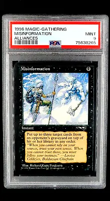 1996 Magic The Gathering Alliances Misinformation PSA 9 POP 3 None Graded Higher • $59.49