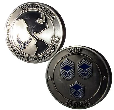US Air Force Chief Master Sergeant Top 3 Outstanding Performer Challenge Coin • $15.95
