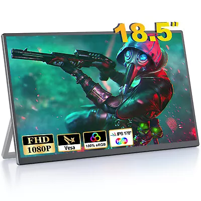 Used 18.5  120Hz Portable Monitor 1920*1080 FHD LCD Display For Xbox PS Gaming • $89.99