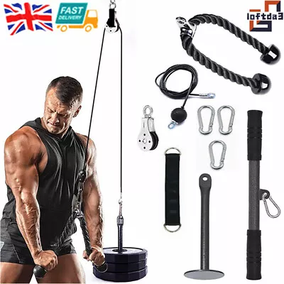 DIY Fitness Pulley Cable System Mute Loading Pin Lifting Set Home Gym Equipment • £31.84