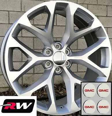 20 X9  Inch GMC Sierra 1500 OE Replica Snowflake Wheels Silver Machined Rims • $1089