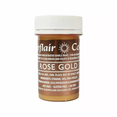 Edible Food Colouring Sugarflair Paint Rose Gold 20g Cake Decorating Sugarcraft • £8.81