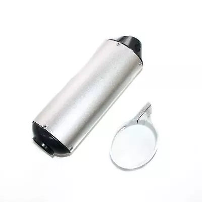 38mm GLOSSY Alloy Exhaust Muffler +Clamp 125cc 140cc 150cc PIT Trail Dirt Bike • $36.45