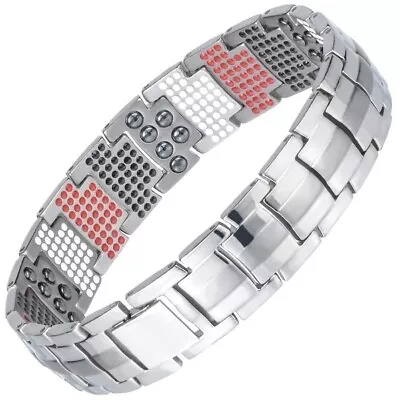 Pure 100% Titanium Magnetic Therapy Bracelet Pain Relief Arthritis Carpal Tunnel • £30