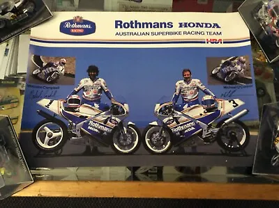 Rothmans Honda Superbike Racing Team Featuring Mal Campbell And Michael O’connor • $60
