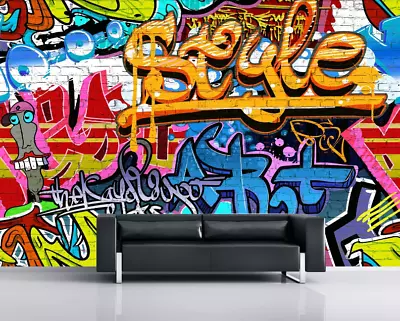 £29.99 • Buy Graffiti Wall Mural Photo Paste The Paper Wallpaper- 3.15 X 2.32 M